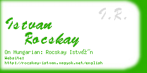 istvan rocskay business card